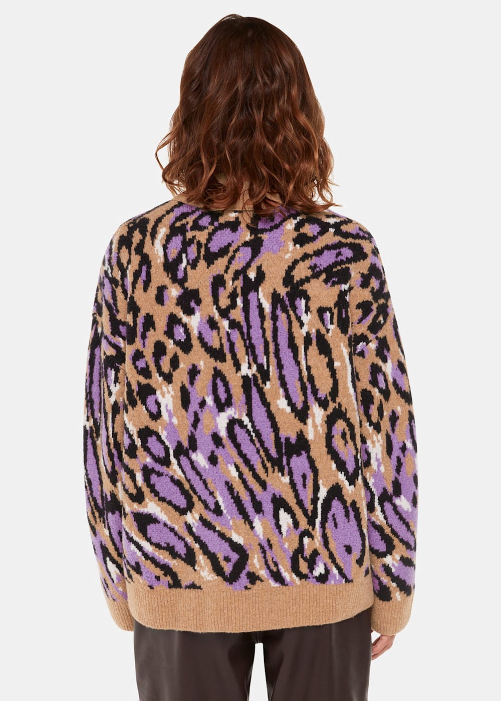 Purple leopard print jumper sales