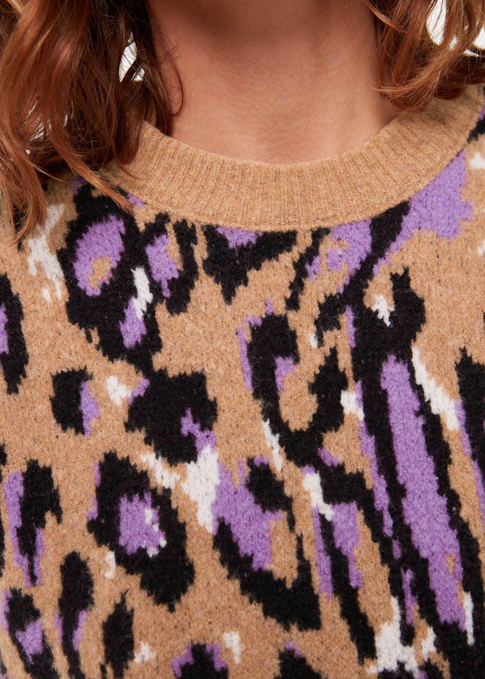 Multicolour Waving Leopard Jacquard Knit WHISTLES Whistles ROW