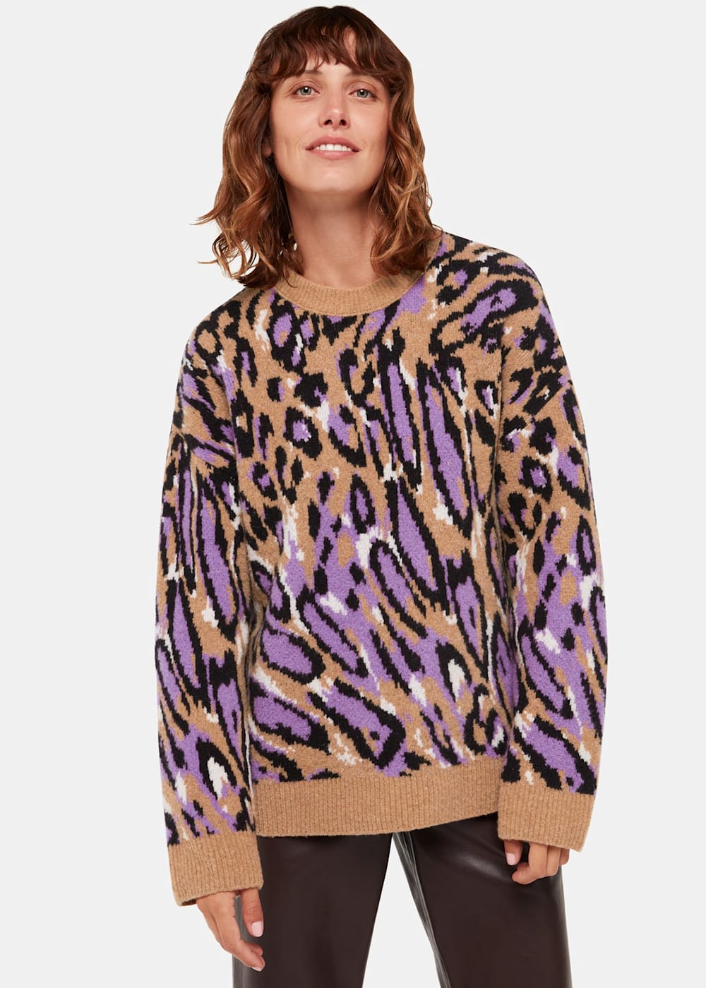 Whistles animal print jumper sale