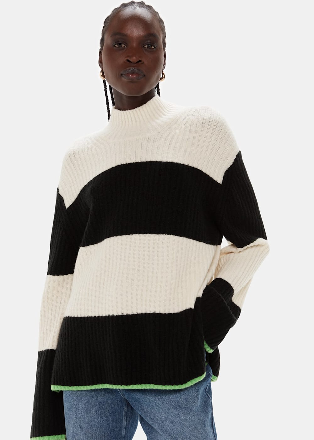 Black and white block jumper store