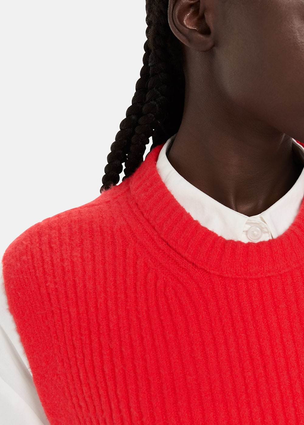 Women's Red Textured Rib Sweater Vest | Whistles US | Women's Red Textured Rib Sweater Vest | Whistles US |