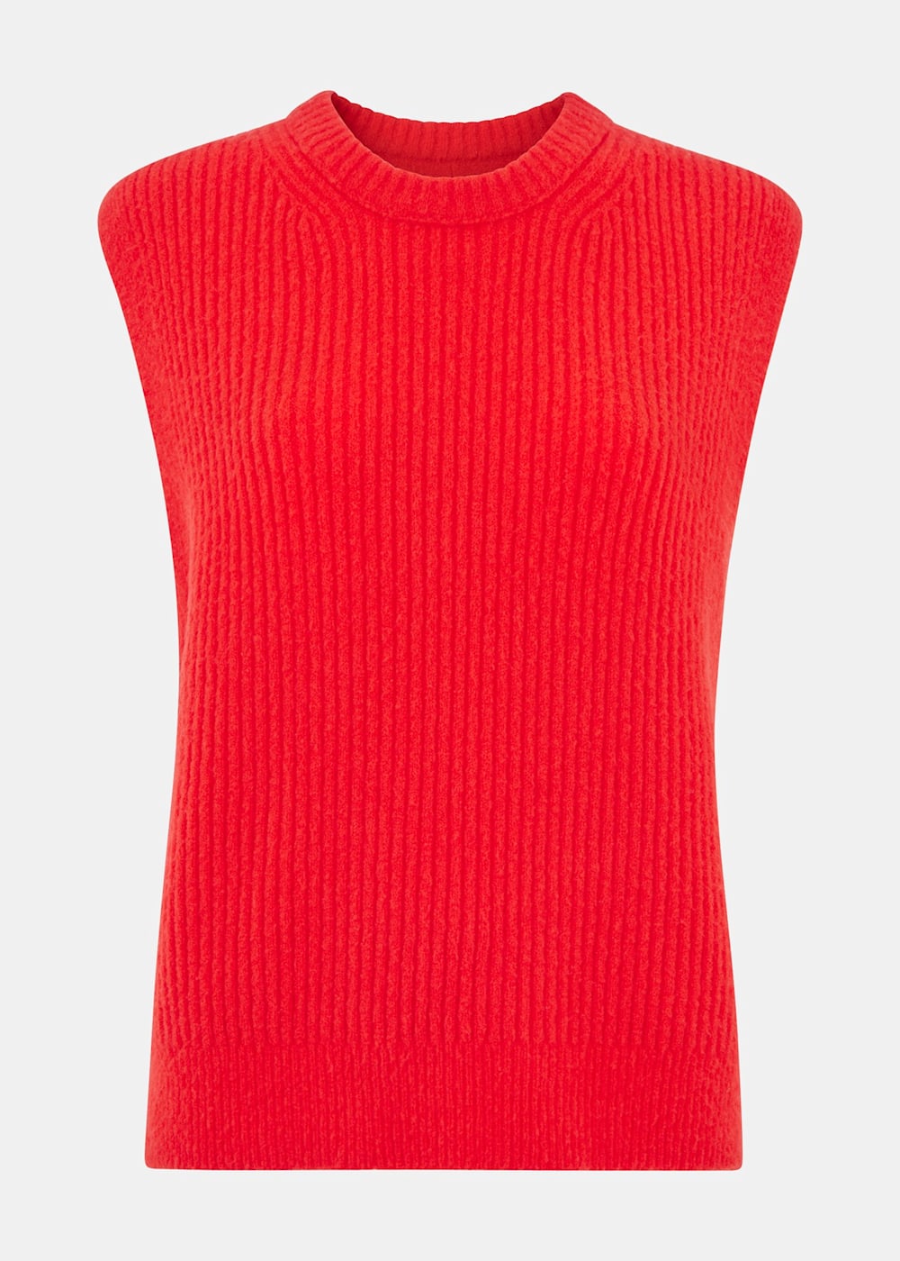 Women's Red Textured Rib Sweater Vest | Whistles US | Women's Red Textured Rib Sweater Vest | Whistles US |