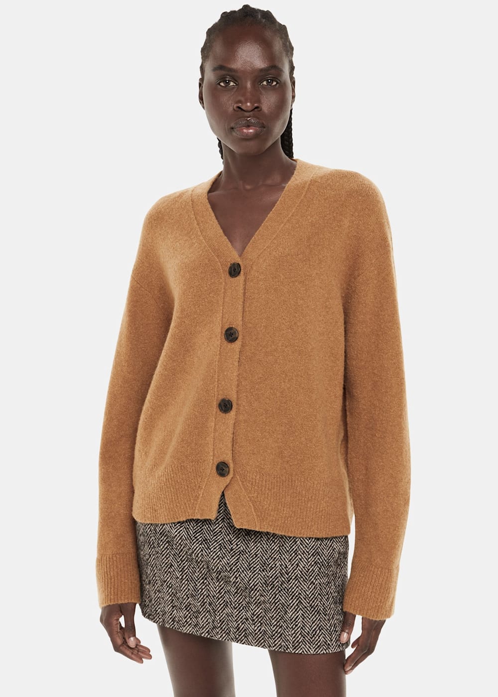 Camel coloured cardigan hot sale