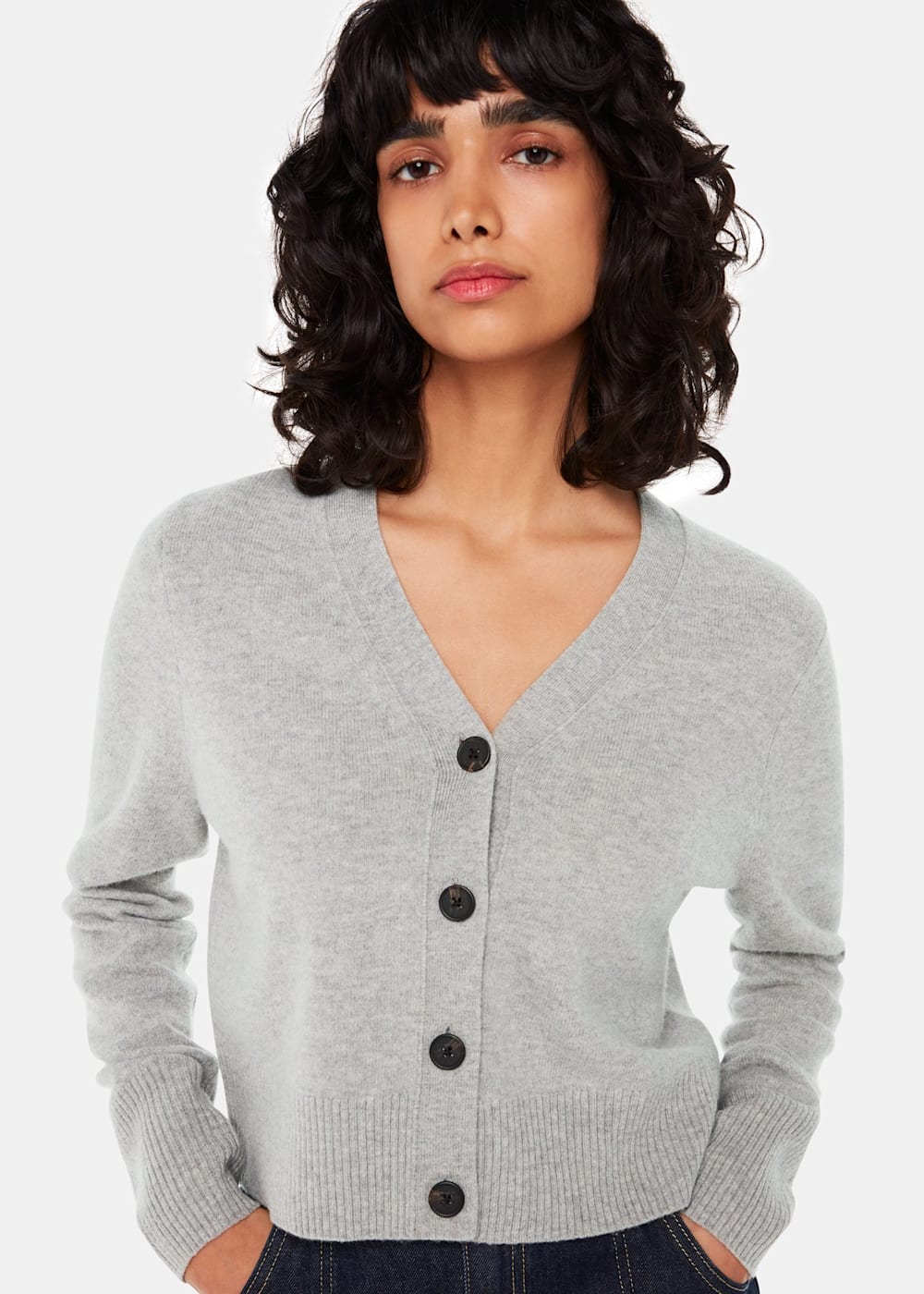 Cropped wool cardigan 2025