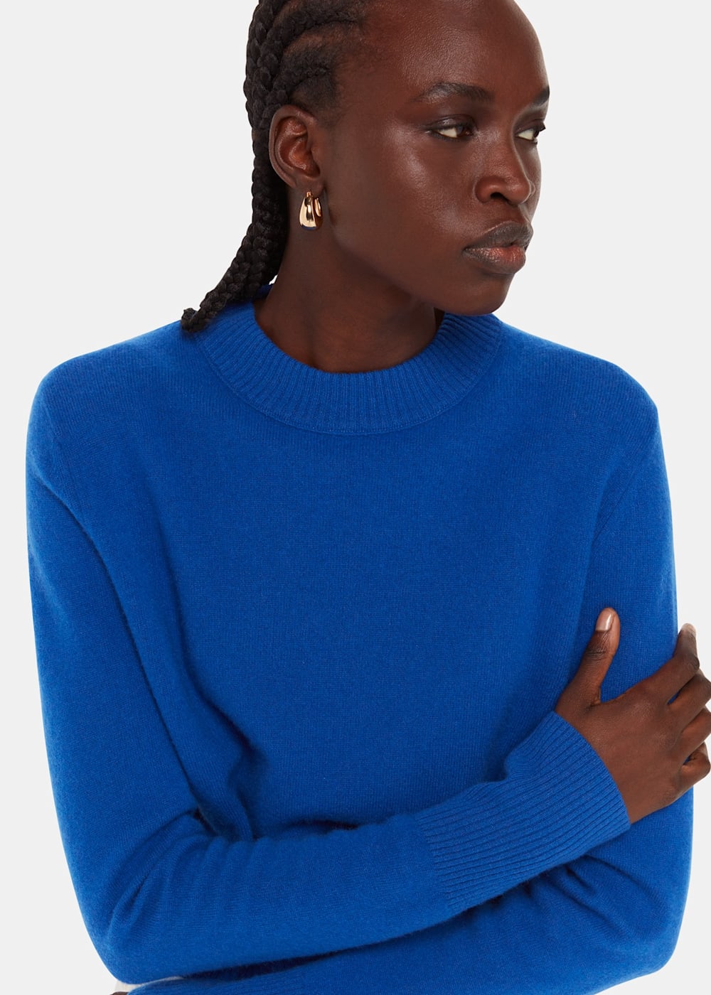 Cobalt blue turtleneck on sale