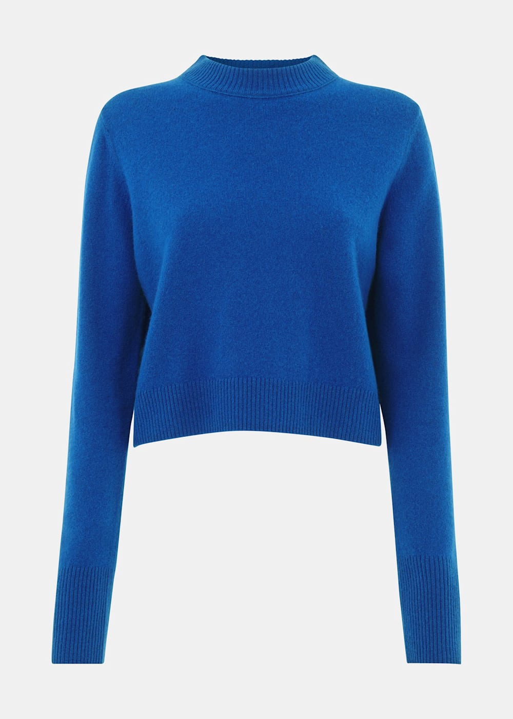 Royal blue crop sweater clearance