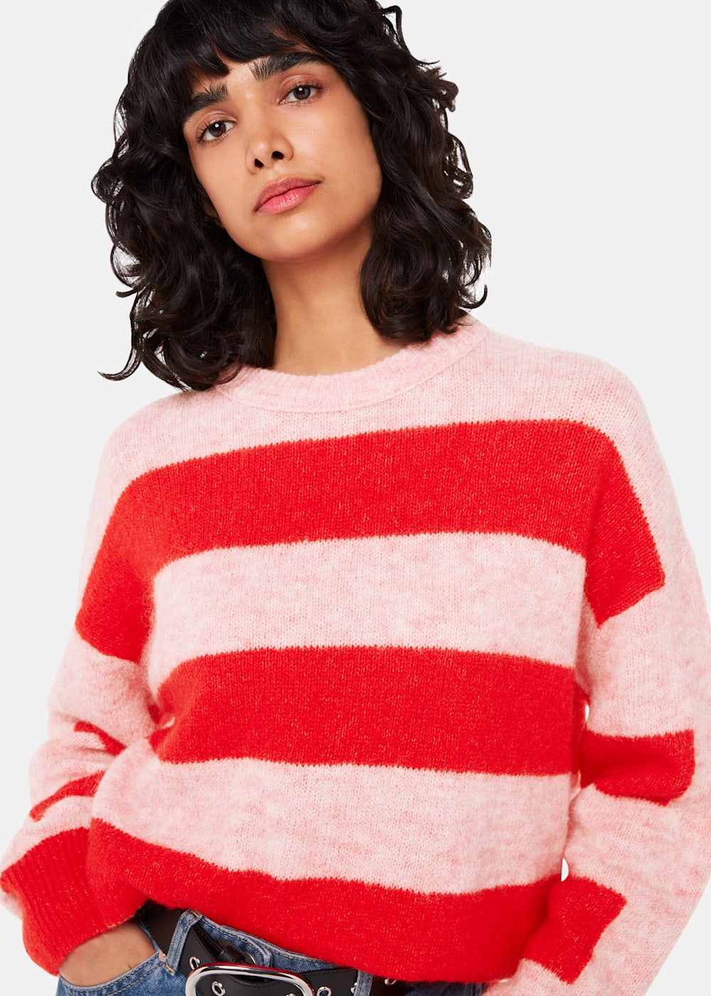 Striped mohair sweater sales