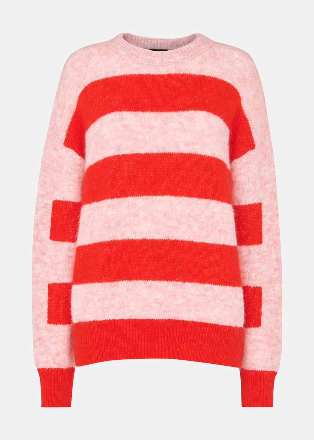 Women's Pink/Multi Stripe Mohair Sweater | Whistles US |