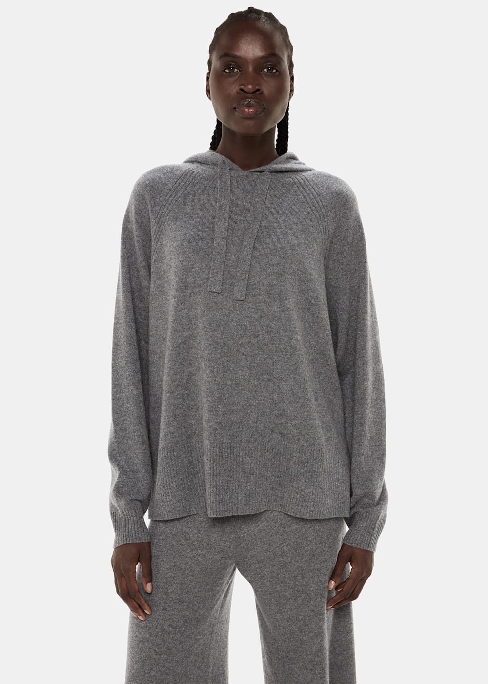Grey Cashmere Hoodie WHISTLES Whistles UK