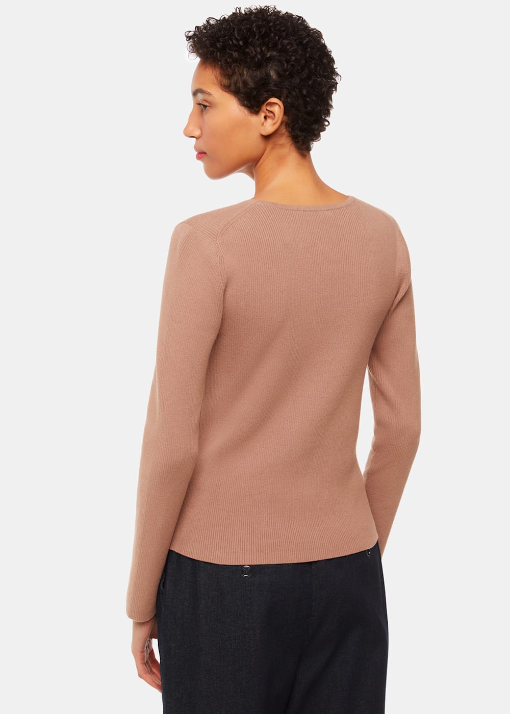 Ribbed button cardigan hot sale