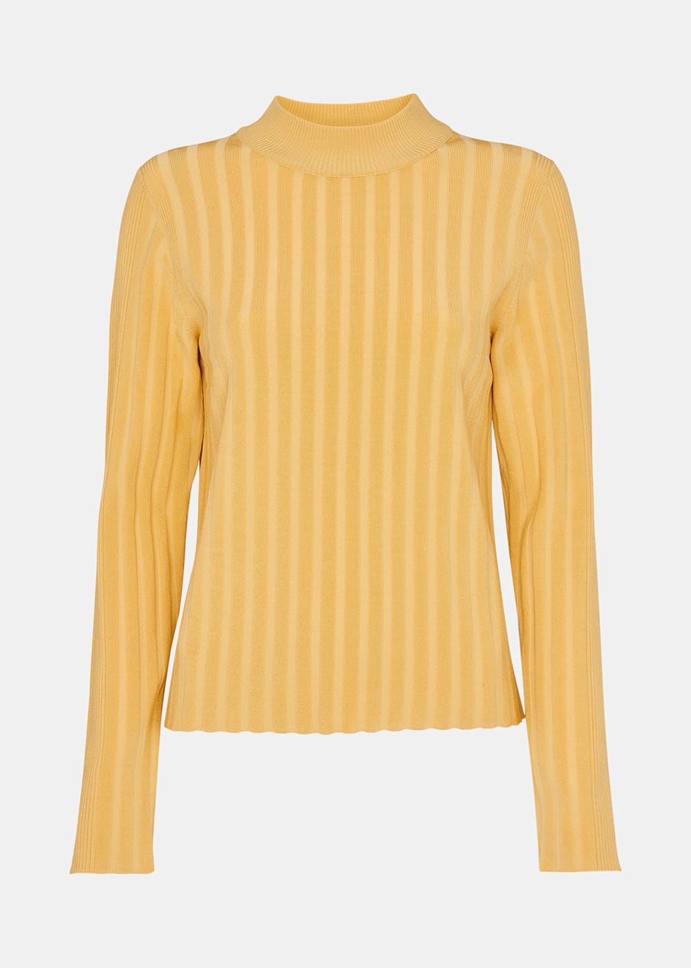 Yellow ribbed sweater hot sale