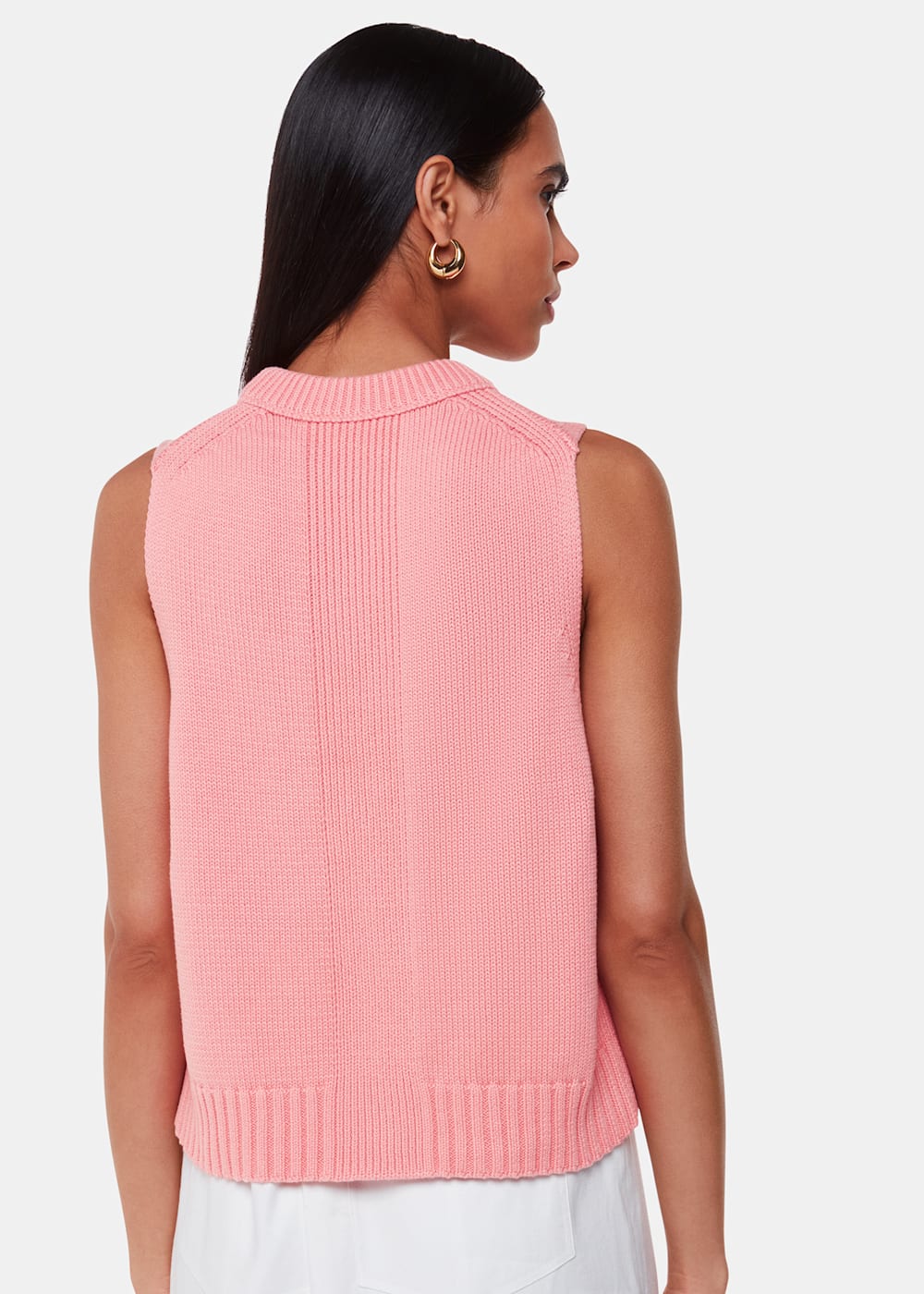 Pink sweater vest womens deals