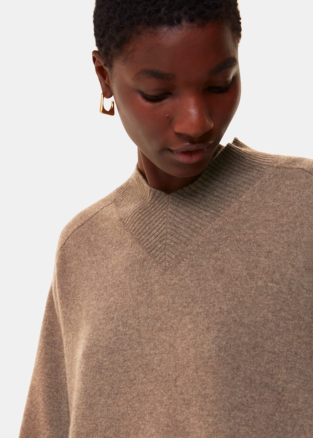 Women's Neutral Cashmere V Neck Sweater | Whistles US | Women's Neutral Cashmere V Neck Sweater | Whistles US |