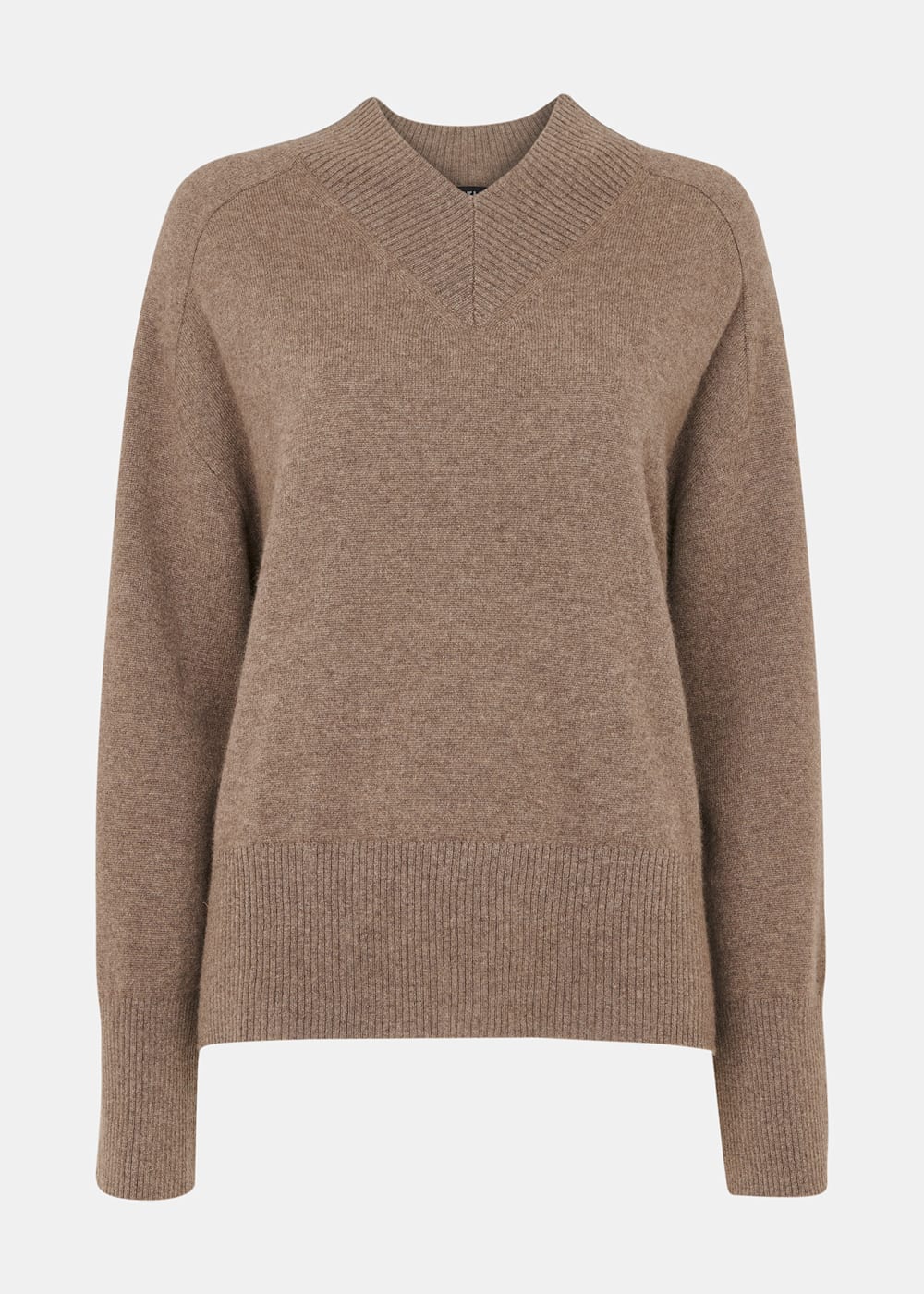 Women's Neutral Cashmere V Neck Sweater | Whistles US |