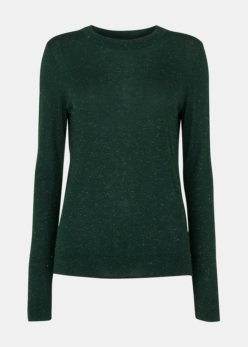Whistles Annie Sparkle Crew Neck Dark Green Whistles Annie Sparkle Crew Neck Dark Green