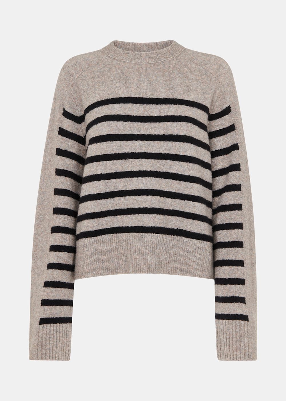Contrast striped panel ribbed sweater outlet