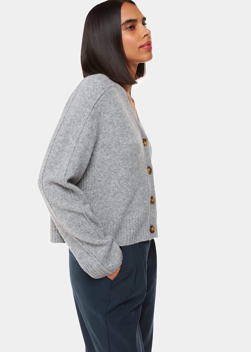 Grey marl cardigan online