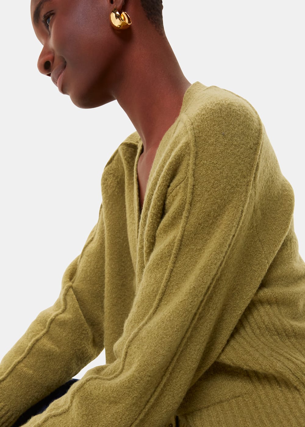 Sage Green Wool Mix Pocket Cardigan | WHISTLES | Whistles US | Sage Green Wool Mix Pocket Cardigan | WHISTLES | Whistles US |