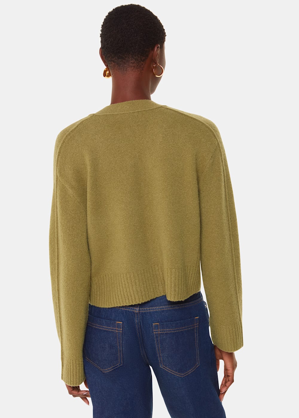 Sage Green Wool Mix Pocket Cardigan | WHISTLES | Whistles US | Sage Green Wool Mix Pocket Cardigan | WHISTLES | Whistles US |