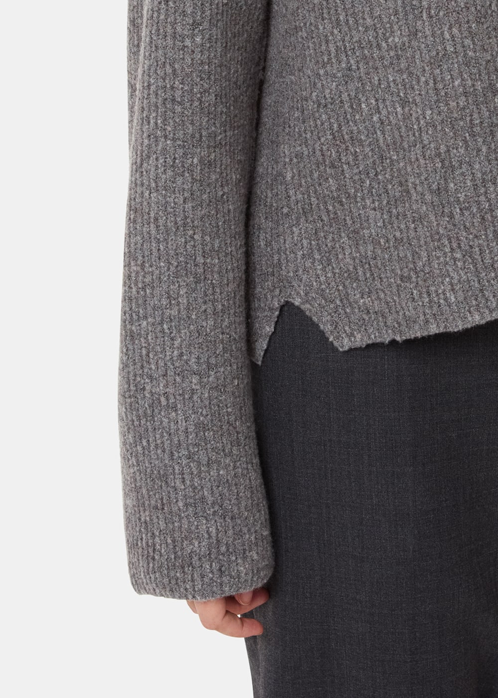 Women's Gray V Neck Wool Mix Sweater | Whistles US | Women's Gray V Neck Wool Mix Sweater | Whistles US |