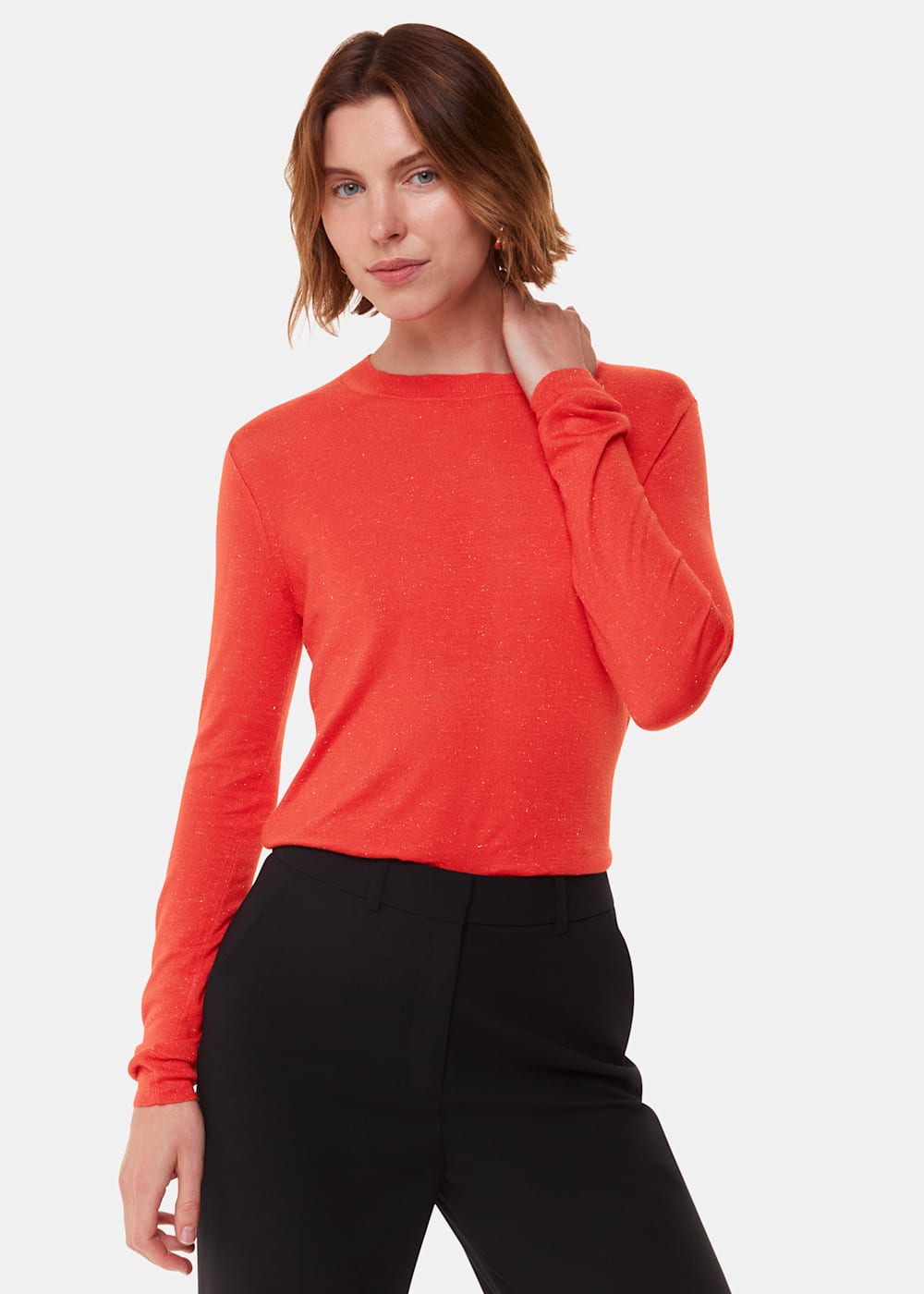 Whistles Annie Sparkle Crew neck Red Whistles Annie Sparkle Crew neck Red