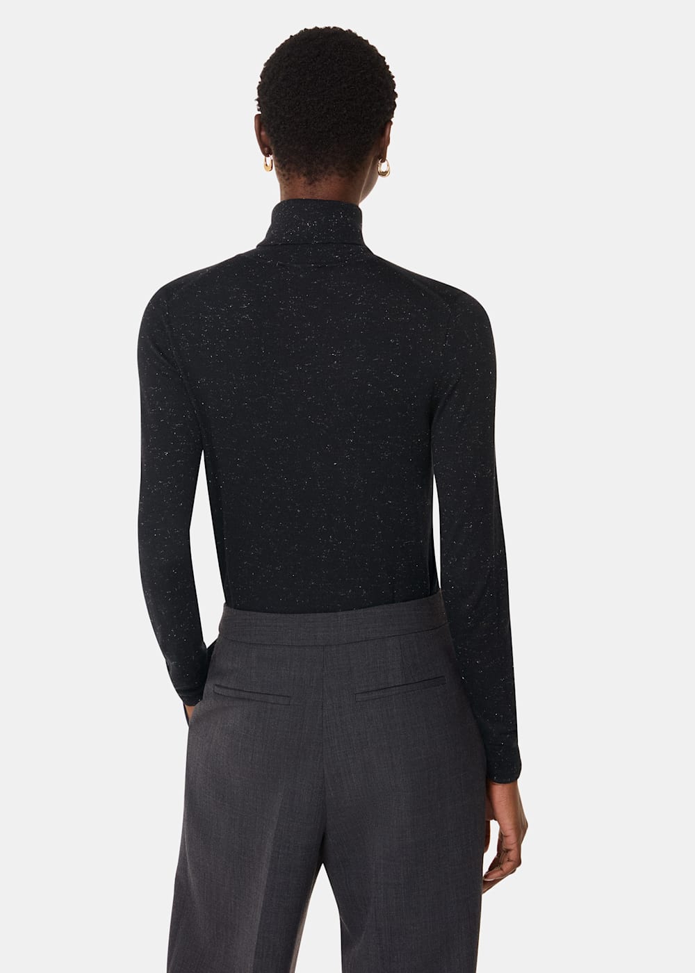 Black Annie Sparkle Roll Neck WHISTLES Whistles UK