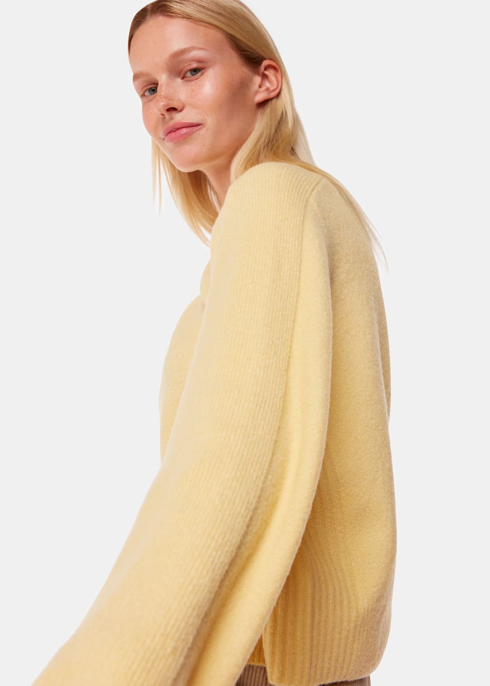 Yellow crew neck sweater online