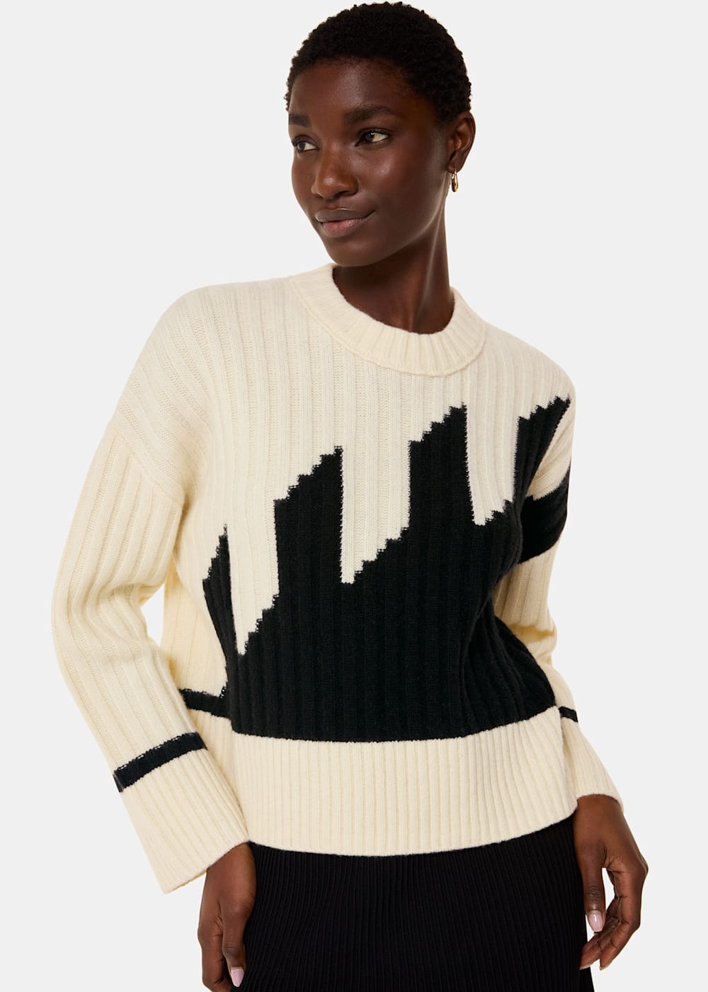 Intarsia wool sweater store