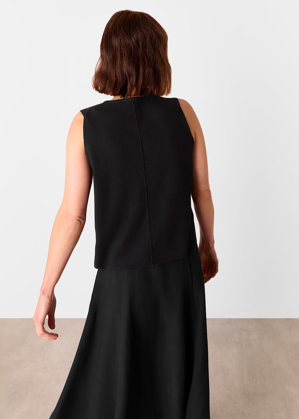Whistles Black Lucy Button Front Knit Tank Whistles Black Lucy Button Front Knit Tank