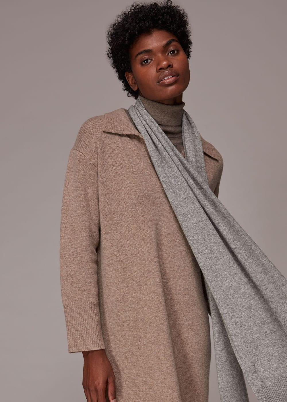 Grey cashmere scarf discount