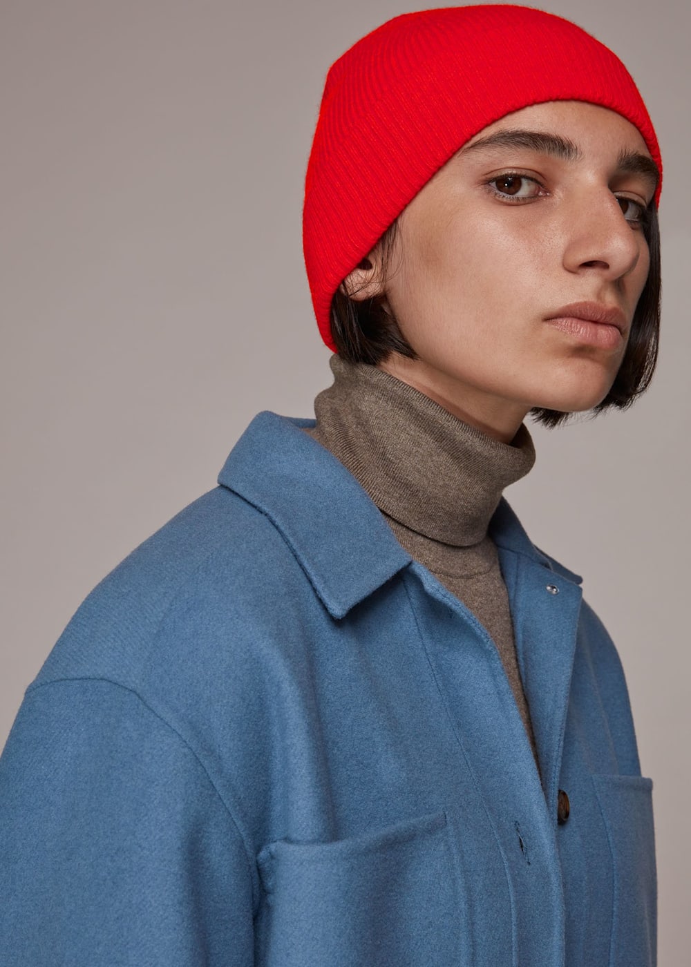 Red cashmere hat shop