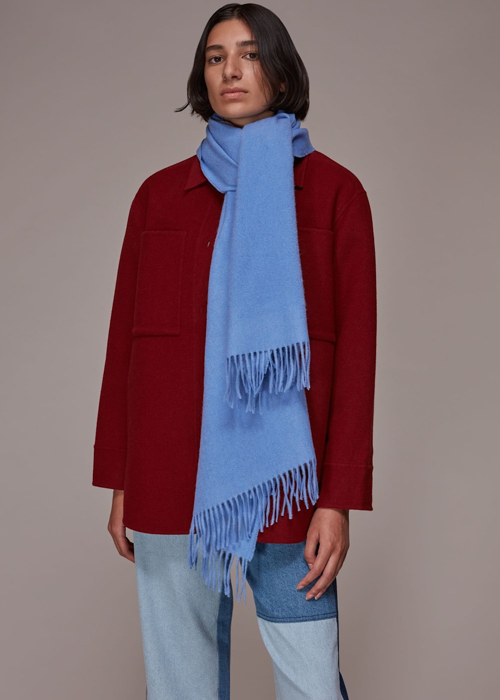 MFPEN herreekvipering】WOOL SCARF / BLUE