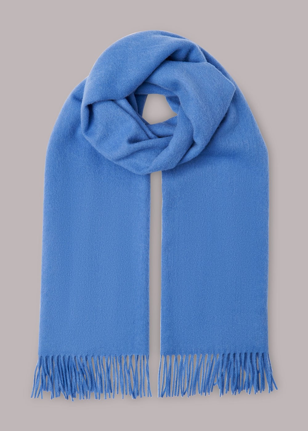 Blue Fringed Wool Scarf | WHISTLES | Whistles UK | Blue Fringed Wool Scarf | WHISTLES | Whistles UK |