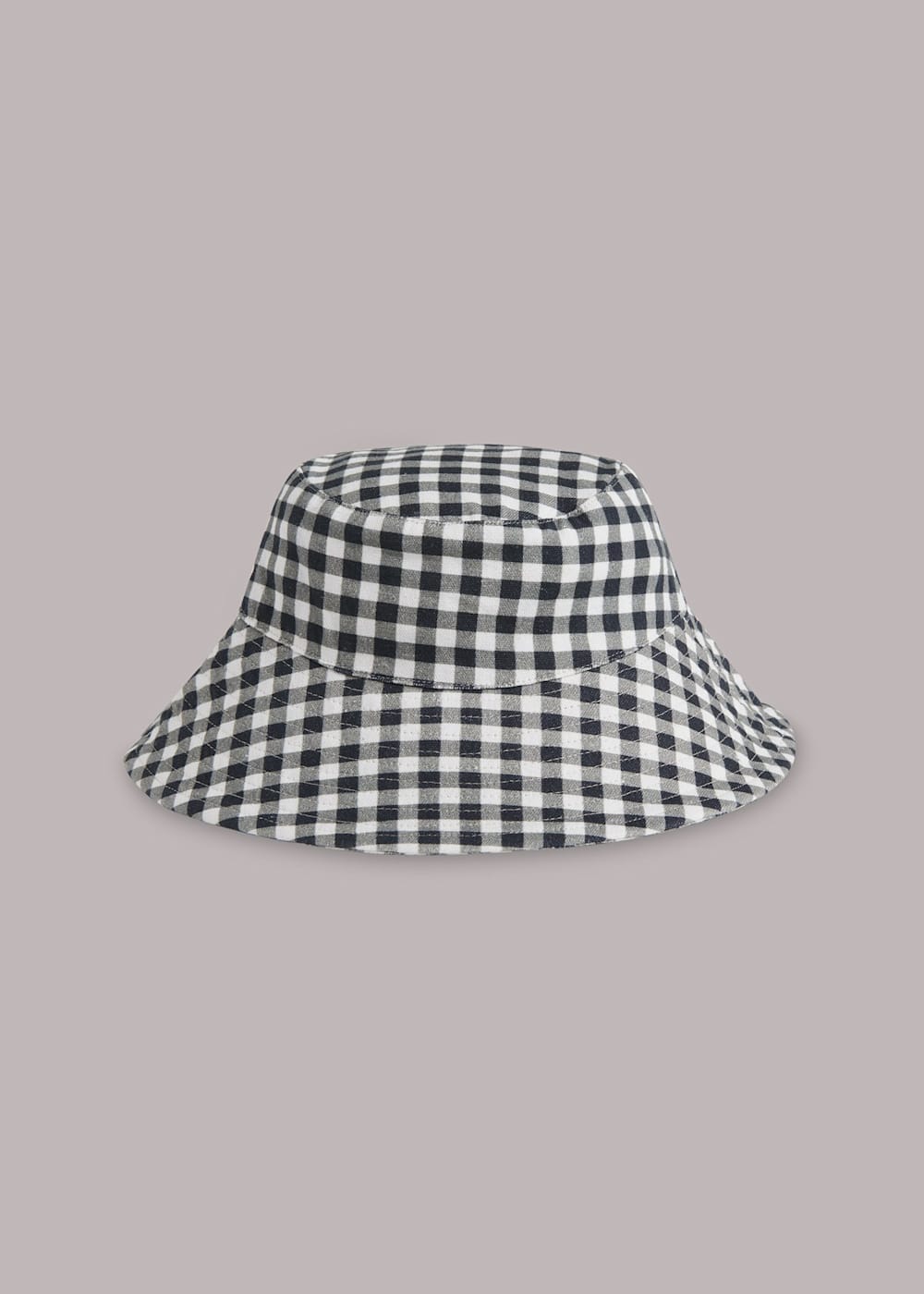 Black/White Gingham Bucket Hat | WHISTLES | Whistles UK |
