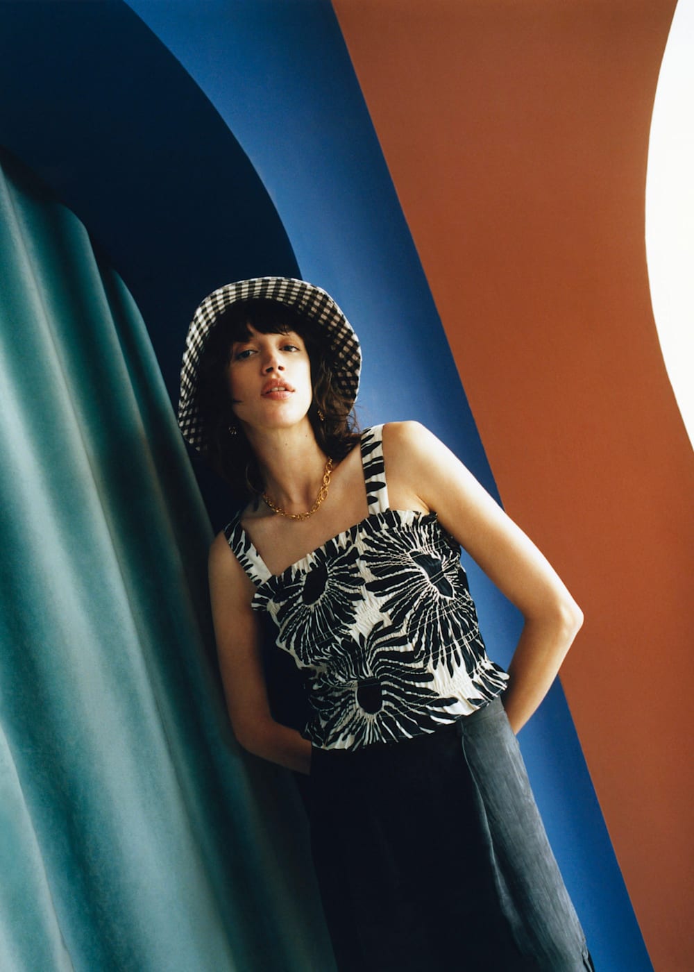 Gingham bucket hat sales