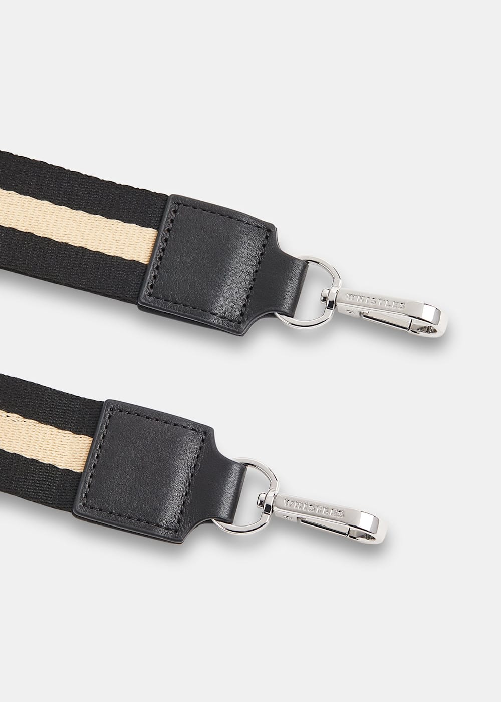 Black Multi Webbing Bag Strap WHISTLES Whistles UK