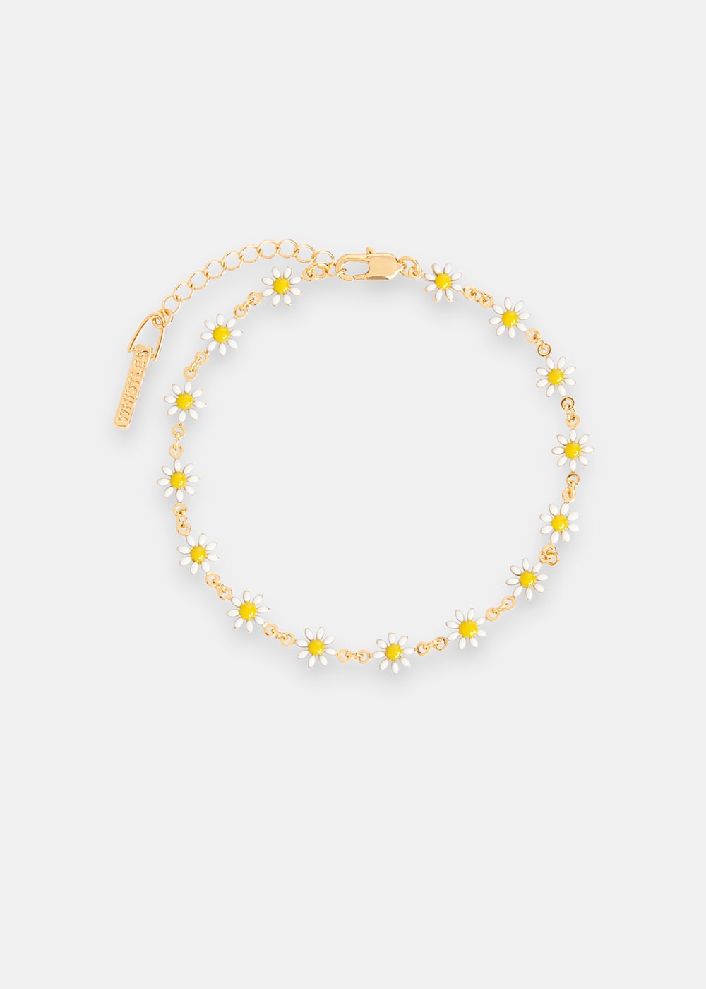 Multicolour Enamel Daisy Chain Anklet