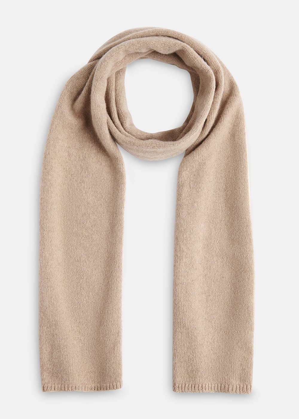 Taupe Cashmere Wool Blend Scarf WHISTLES Whistles UK