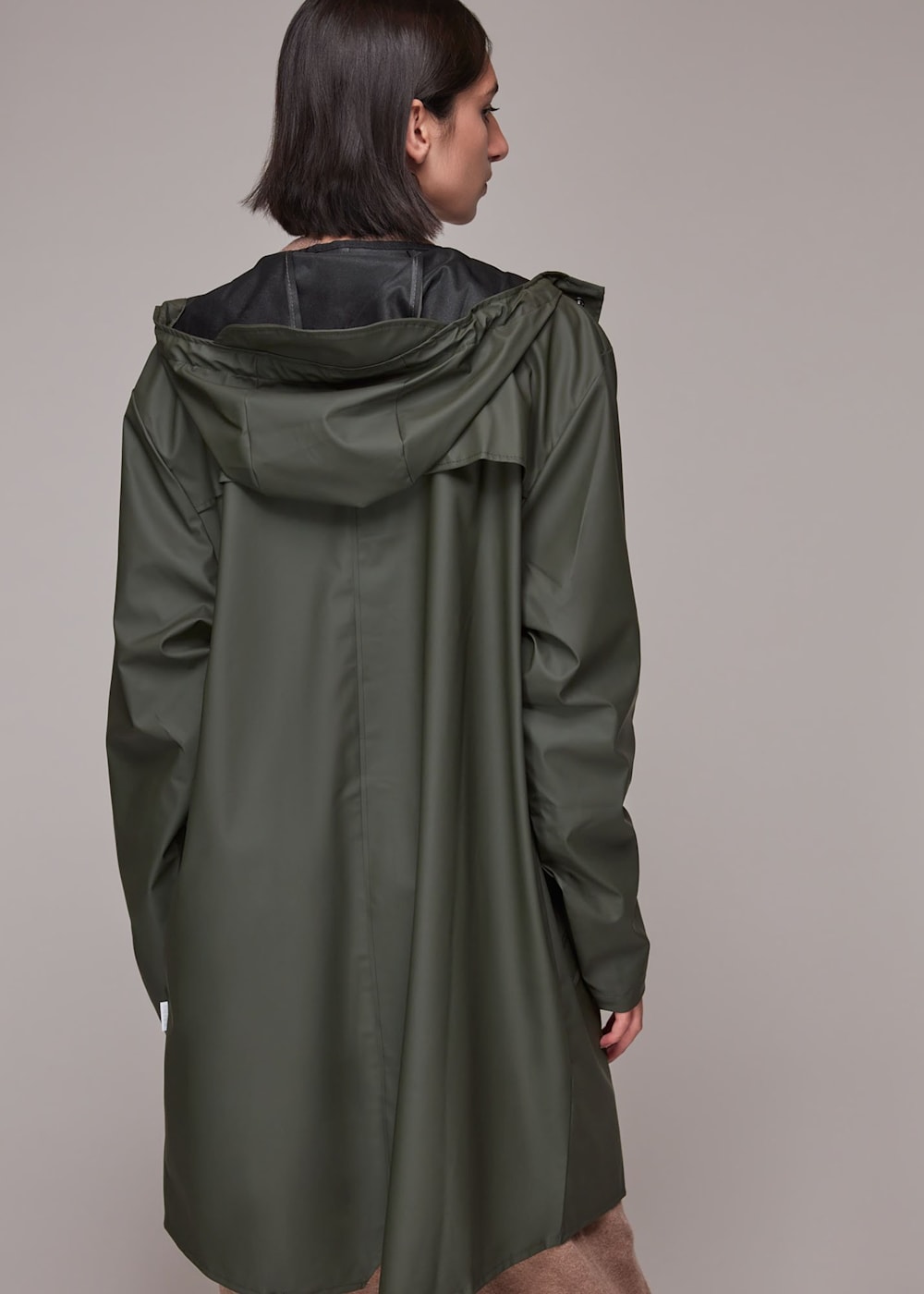 Rains long jacket green sales