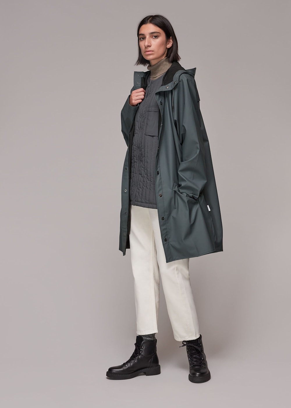 Rains grey jacket cheap
