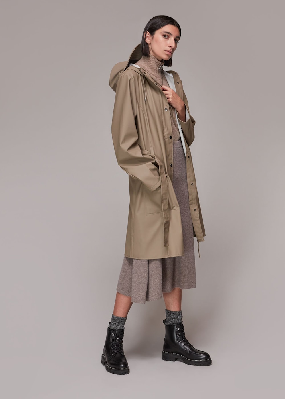 Rains curve parka on sale
