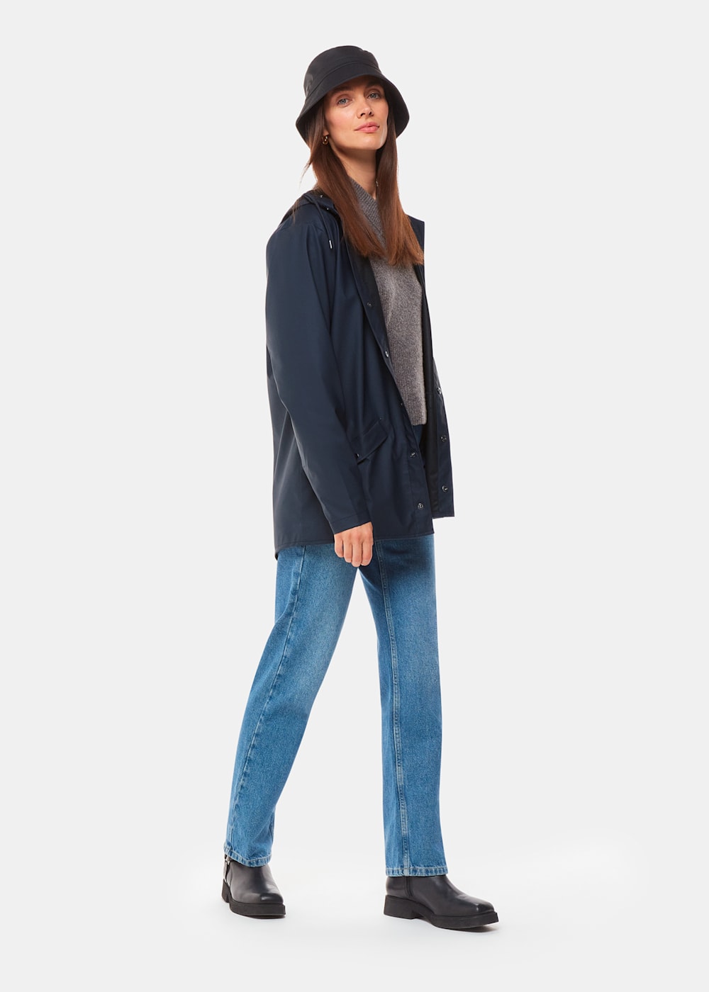 Navy Rains Jacket WHISTLES Whistles AU