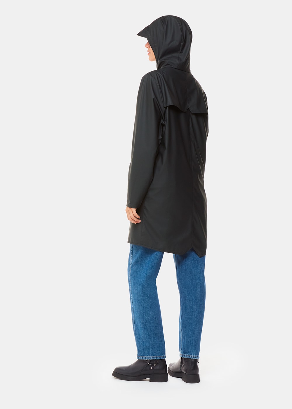 Rains long jacket black clearance