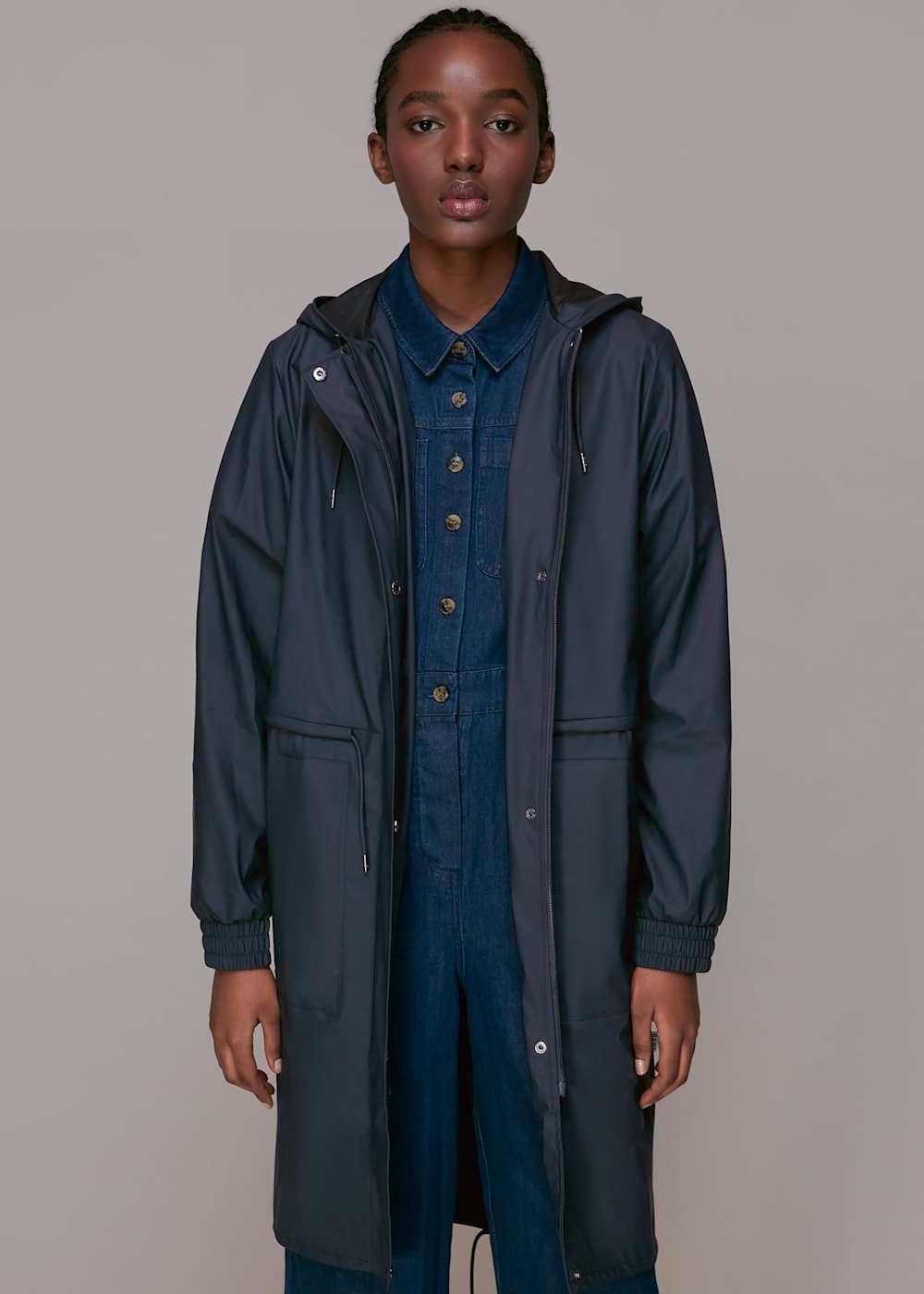 Navy Rains String Parka WHISTLES Whistles US