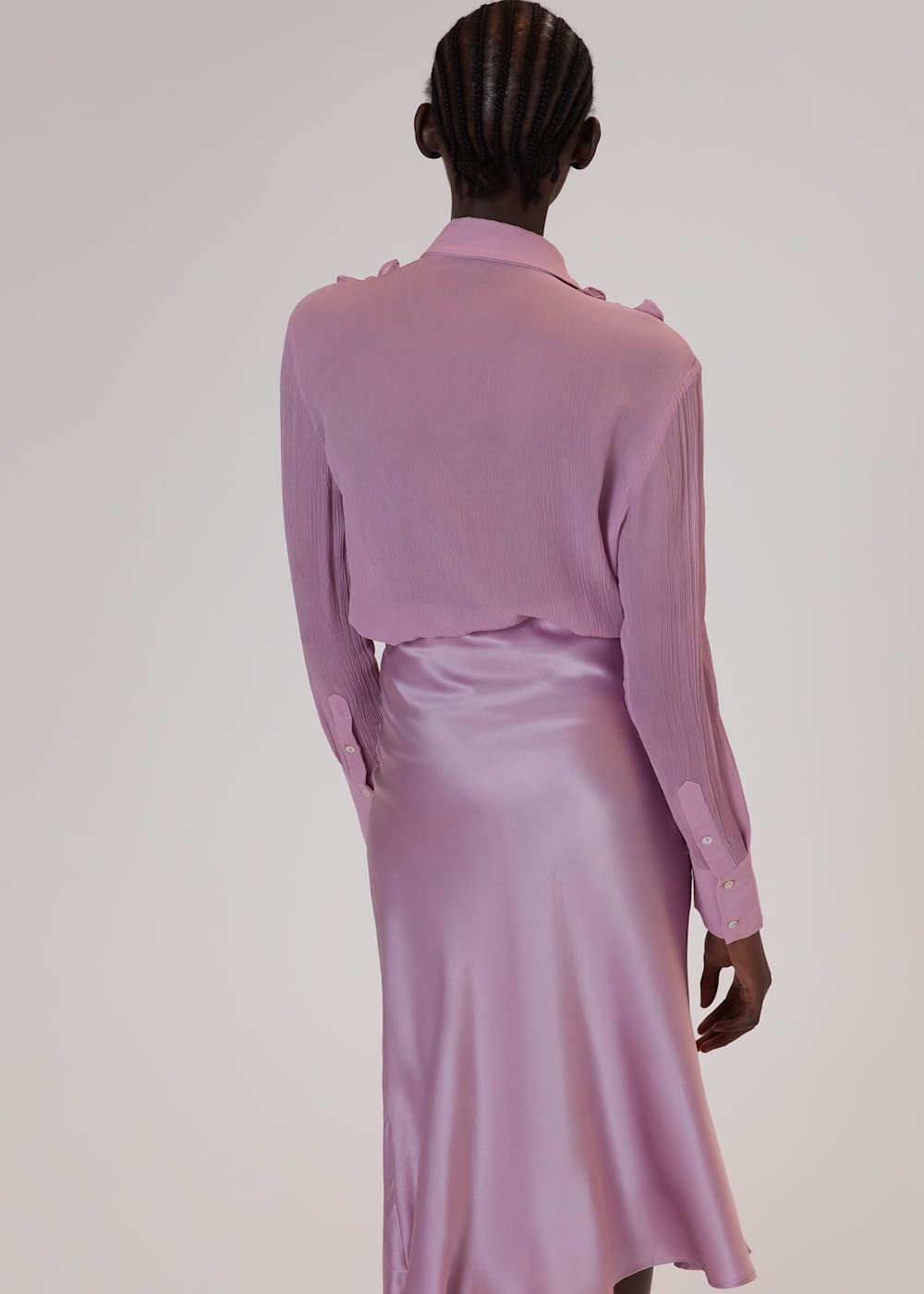 Lilac Whistles X Hai Ruffle Blouse | WHISTLES | Whistles US |