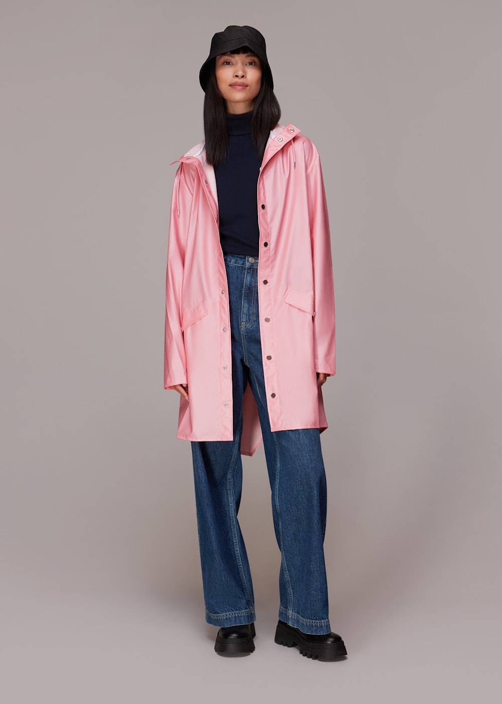 Pink Rains Unisex Long Jacket | WHISTLES | Whistles US | Pink Rains Unisex Long Jacket | WHISTLES | Whistles US |