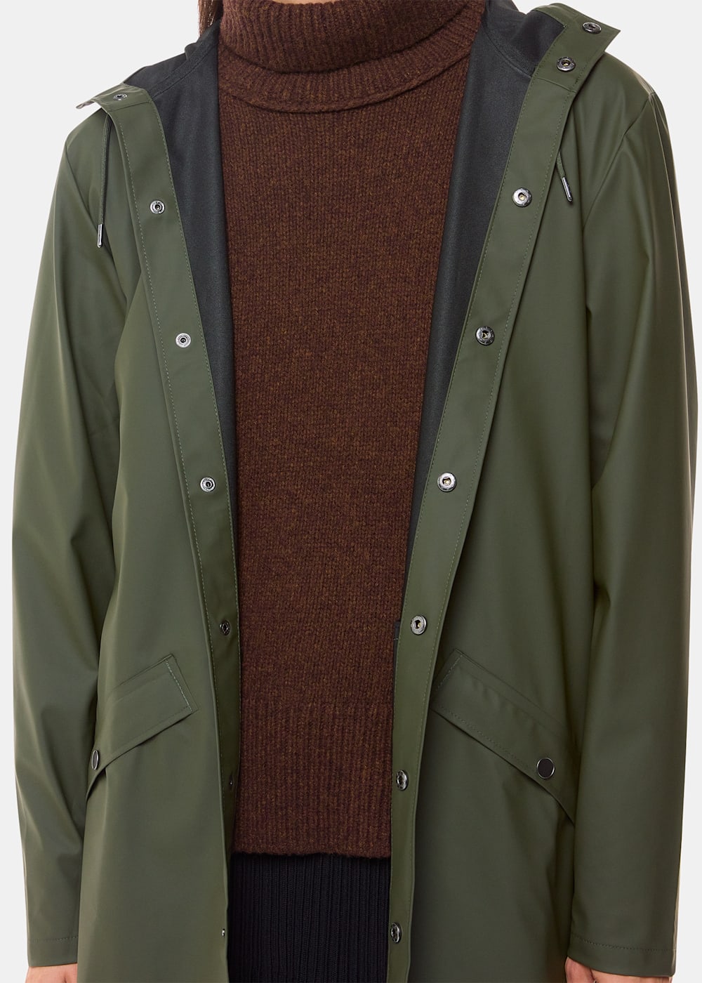 Dark Green Rains Long Jacket WHISTLES Whistles UK