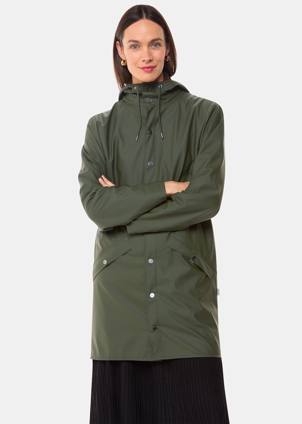 Dark green long jacket shop