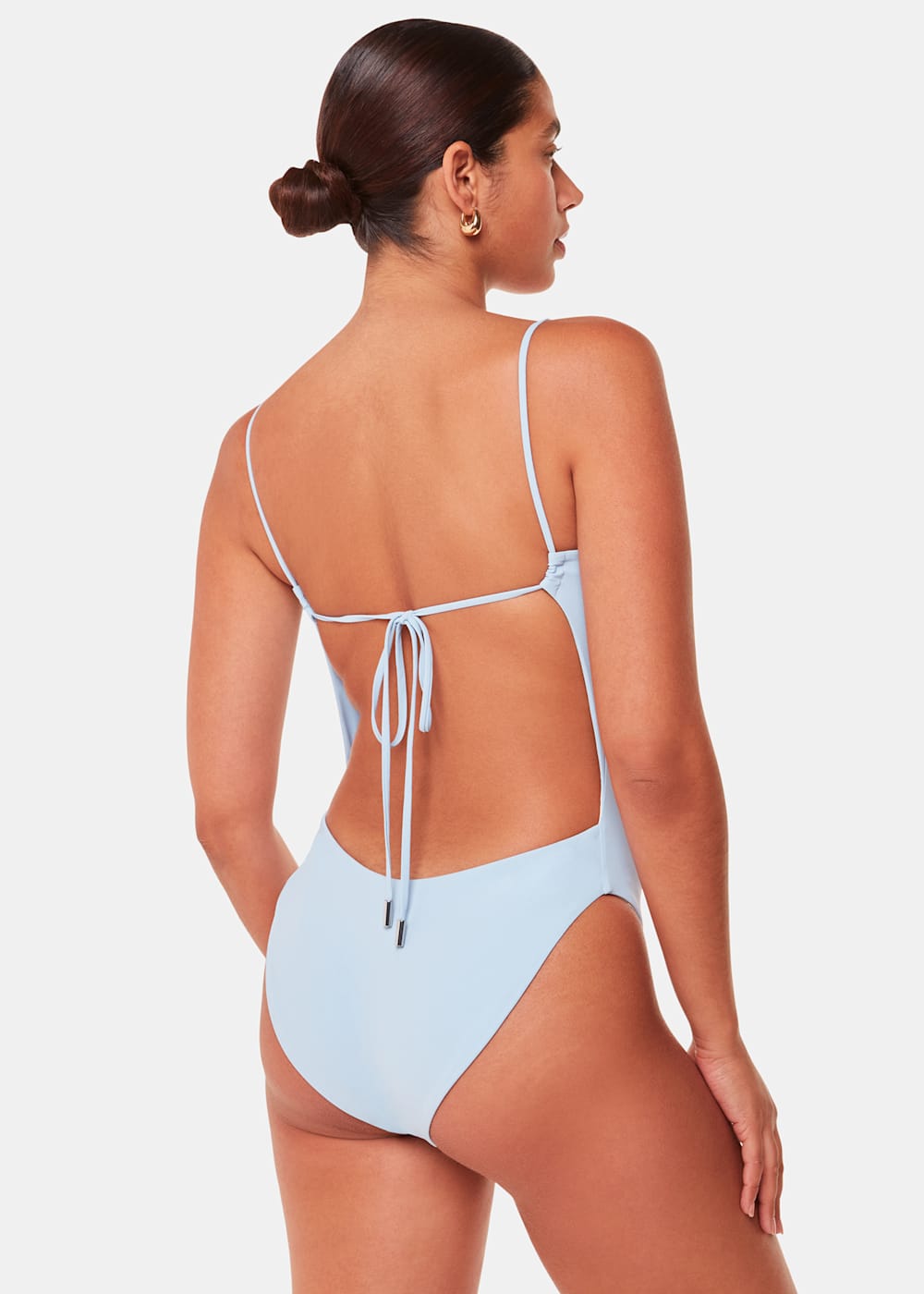 Pale blue swimming costume hot sale