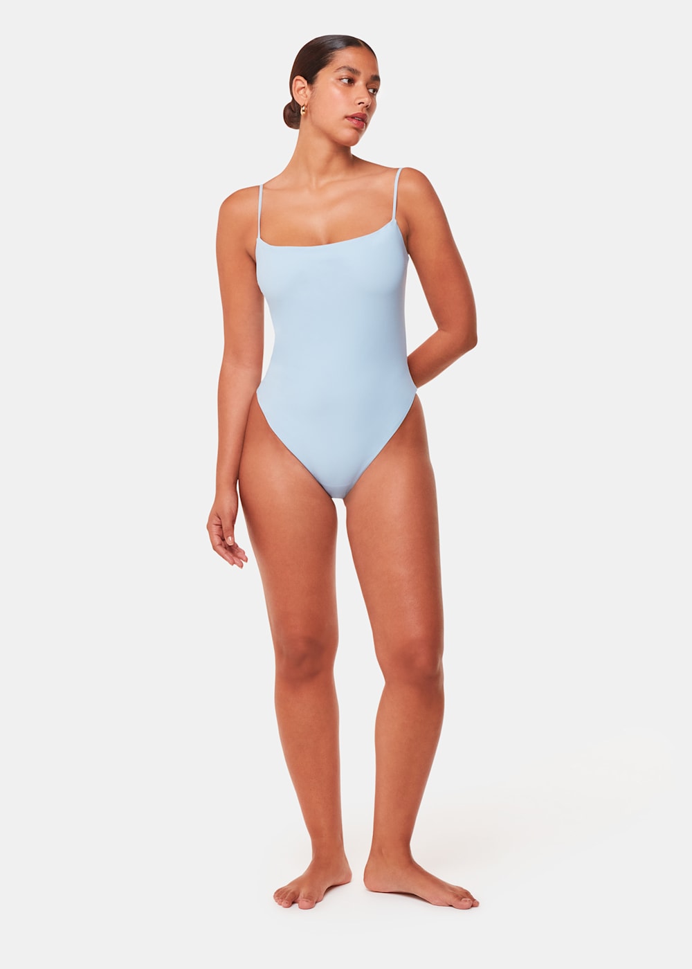 Light blue swimming costume top
